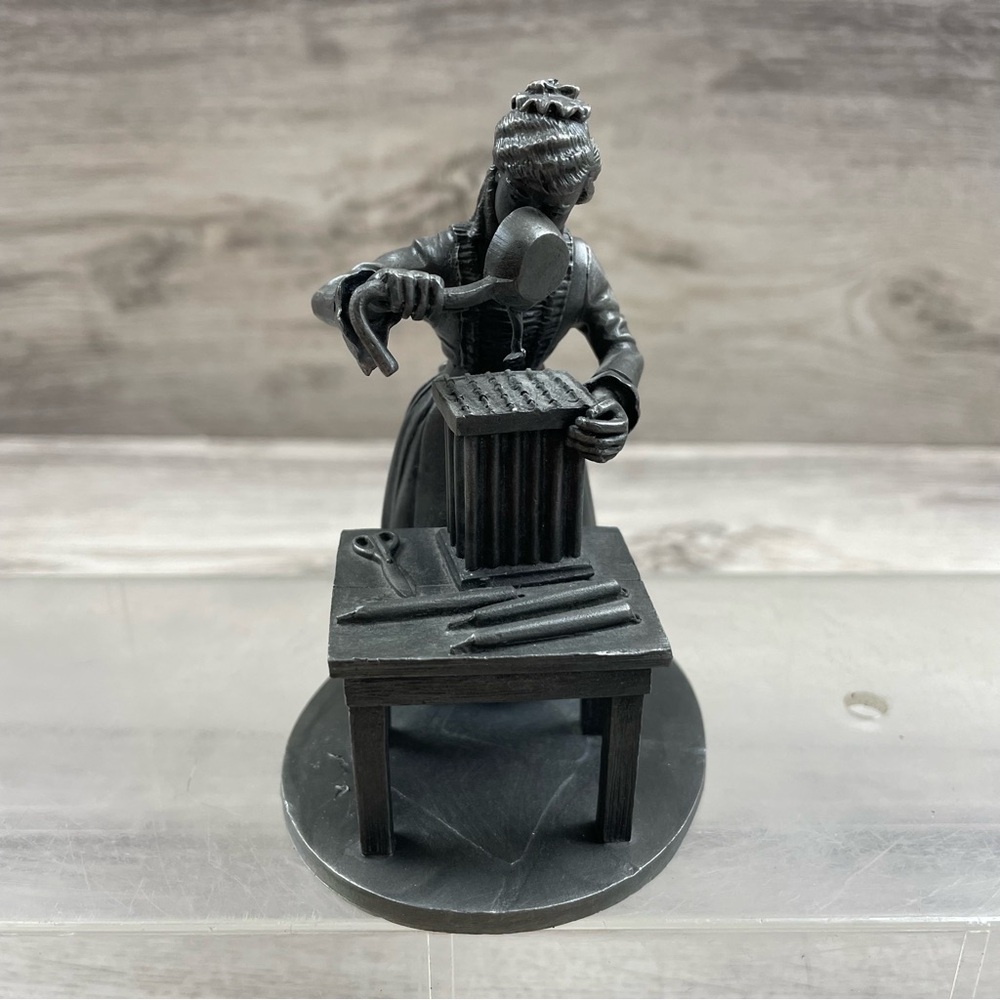 VINTAGE THE FRANKLIN MINT FINE PEWTER 1974 THE CANDLEMAKER 4"